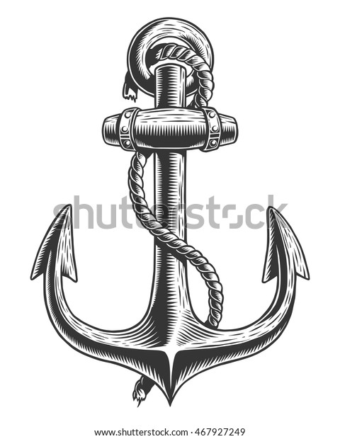 Old Vintage Anchor Rope Stock Vector (Royalty Free) 467927249