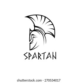 Old Vintage Antiques Spartan warrior vector design template