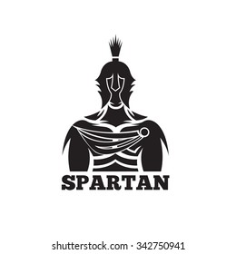 Old Vintage Antiques Spartan warrior vector design template