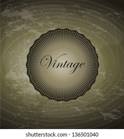 Old  and vintage background with seal vector illustration