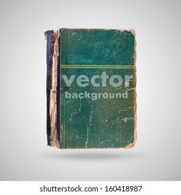 old vintage book isolated, vector background