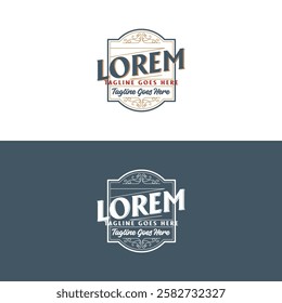 Old Vintage Border Frame Vintage Badge Emblem Stamp Label Logo Design Vector