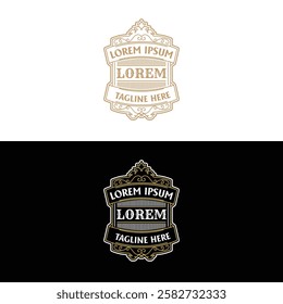 Old Vintage Border Frame Vintage Badge Emblem Stamp Label Logo Design Template Inspiration