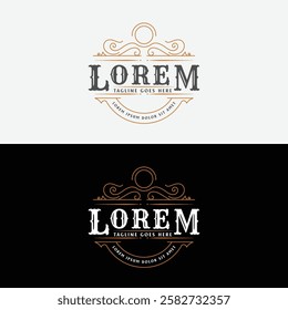 Old Vintage Border Frame Vintage Badge Emblem Stamp Label Logo Design Vector
