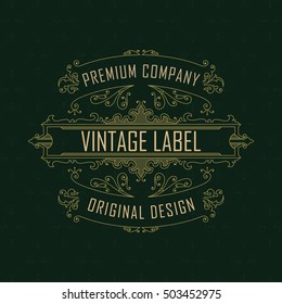 Old vintage card with floral ornament - vector