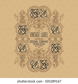 Old vintage card with floral ornament - vector