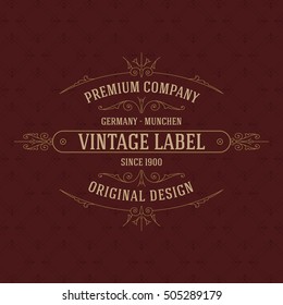 Old vintage card with floral ornament - vector