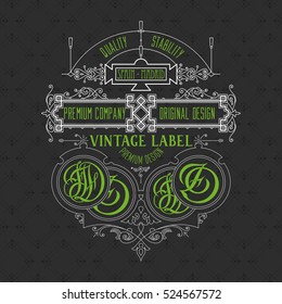 Old vintage card with floral ornament - vector