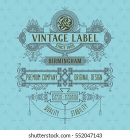 Old vintage card with floral ornament - vector