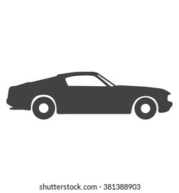 Old vintage classic car icon. Vector illustration
