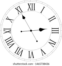 Old Vintage Clock Black White Clock Stock Vector (Royalty Free ...