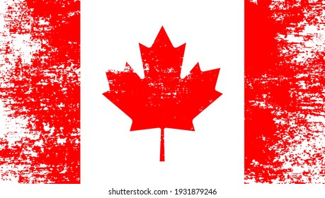 Old vintage flag of Canada.