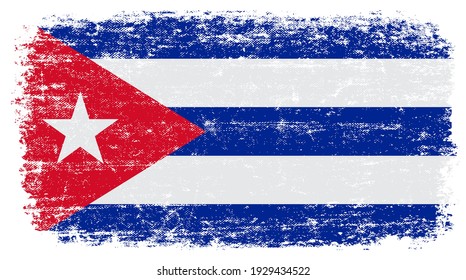 Old vintage flag of Cuba.
