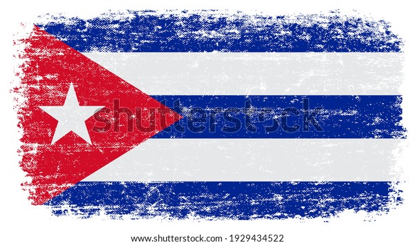 Old vintage flag of\
Cuba.