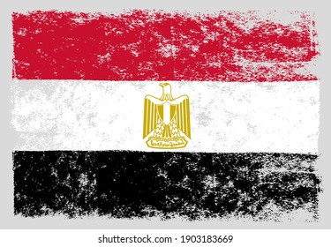 Vieja bandera vintage de Egipto.