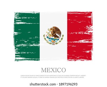 Old vintage flag of Mexico.