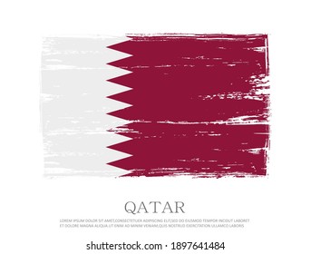 Old vintage flag of Qatar.