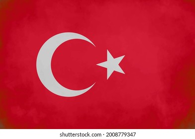 Antigua bandera de Turquía.