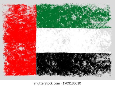 Antigua bandera de los Emiratos Árabes Unidos.