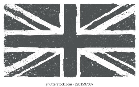 Old vintage flag of United Kingdom.Grungy UK flag.