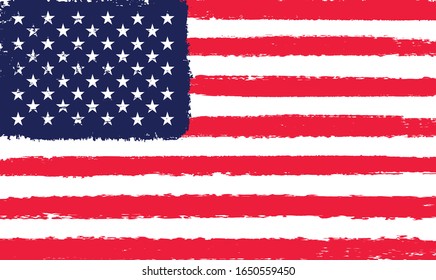 Old vintage flag of the United States of America.