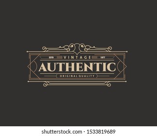 old vintage frame decorative label design