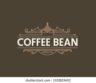 old vintage frame decorative label design