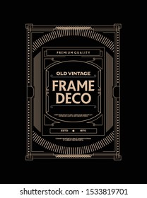 old vintage frame decorative label design