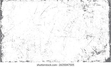 Antiga vintage grunge textura de superfície branca preta. Sobrepor padrão com sujeira, rachaduras, arranhões e lascas. Plano de fundo monocromático retro para gráficos.