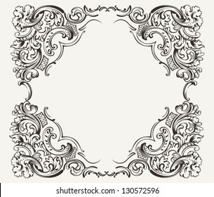 Old Vintage High Ornate Frame