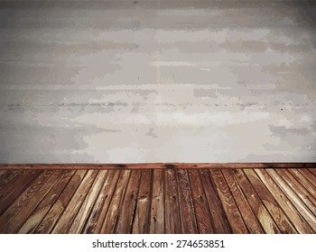 old vintage interior, vector