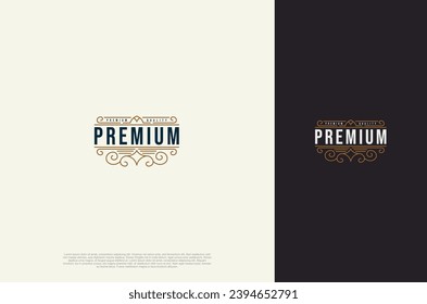 Old vintage label ornament logo antique label decorations. Vector design element
