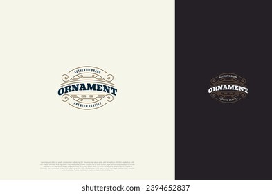 Old vintage label ornament logo antique label decorations. Vector design element
