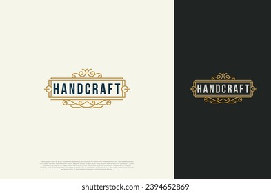 Old vintage label ornament logo antique label decorations. Vector design element
