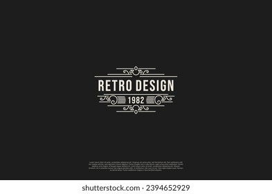Old vintage label ornament logo antique label decorations. Vector design element
