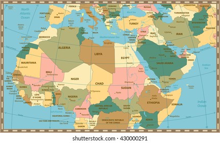 2,634 Old Map Middle East Images, Stock Photos & Vectors 