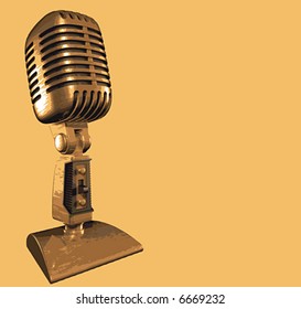 old vintage microphone