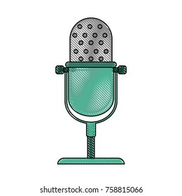 Old vintage microphone