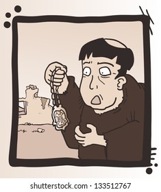 Old vintage monk