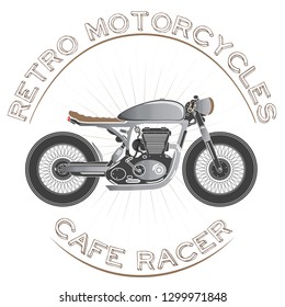 Old vintage motorcycle logo. cafe racer theme