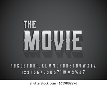 Old vintage movie text effect