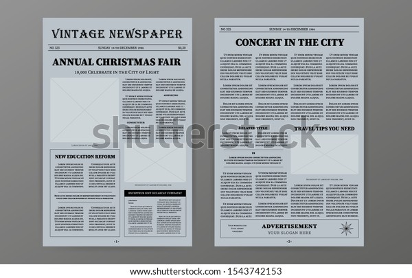 word document free vintage newspaper template