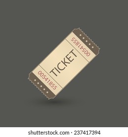 Old Vintage Paper Ticket Number Isolated Stock Vector (Royalty Free ...