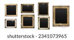 Old vintage photo frame collage with tape vector. Retro photograph picture for nostalgia family scrapbook album design. foto portrait and transparent sticker isolated realistic illustration set