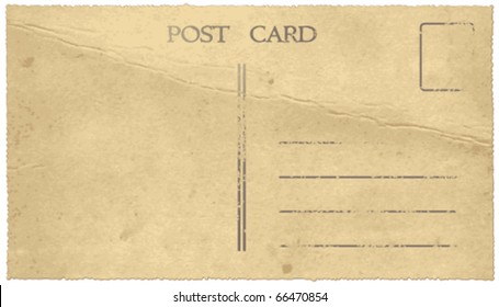 Old Vintage Postcard Back Vector Stock Vector (Royalty Free) 66470854 ...