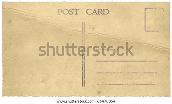 Old Vintage Postcard Back Vector Stock Vector (Royalty Free) 66470854 ...