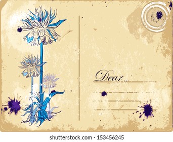 old vintage postcard retro background for design