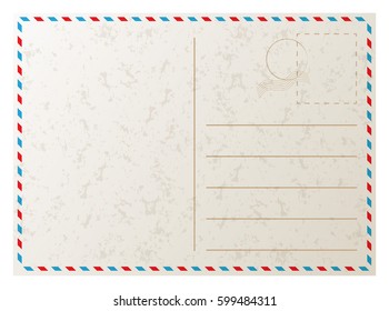 Old vintage postcard.Vector design.