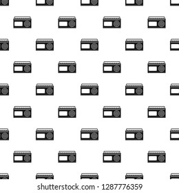 Old vintage radio pattern seamless vector repeat geometric for any web design