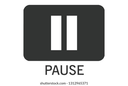 Old Vintage Radio Player Button Icon: Pause